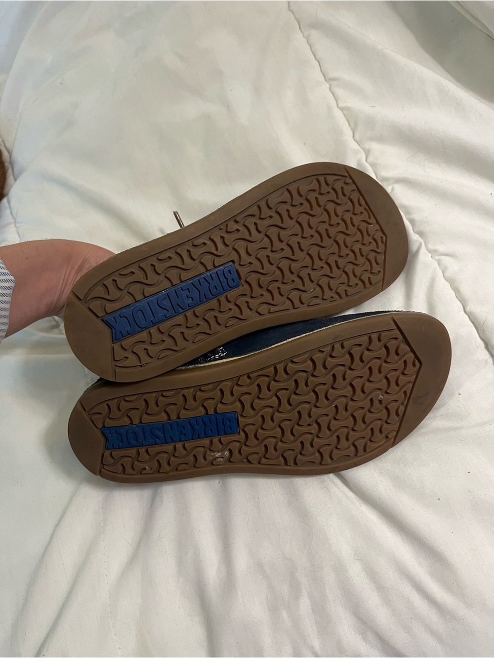 Birkenstock Youth Navy Suede Chukka Boots with Brown Accents - Picture 4 of 5